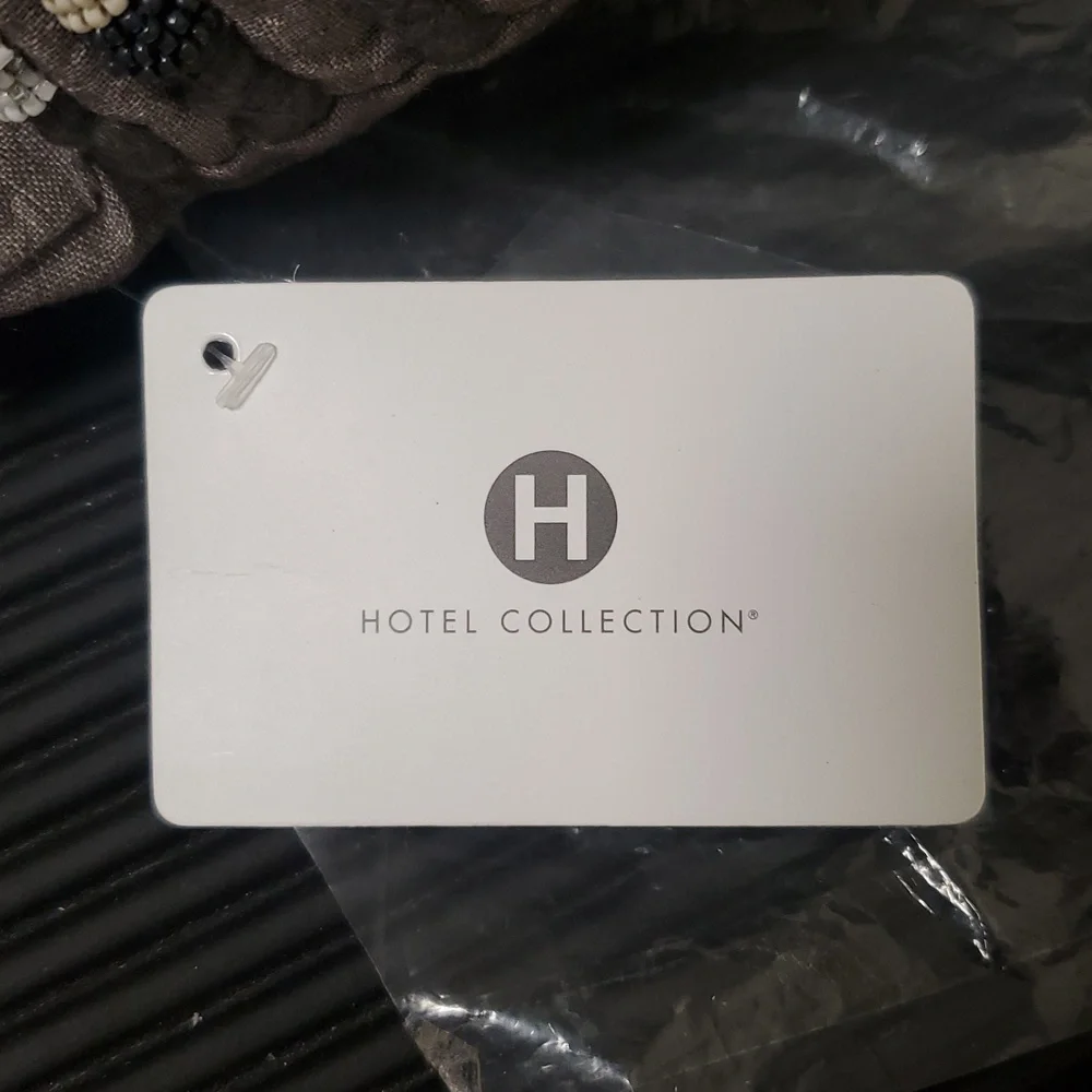 Hotel Collection Grey Beaded Accent Pillow NWT